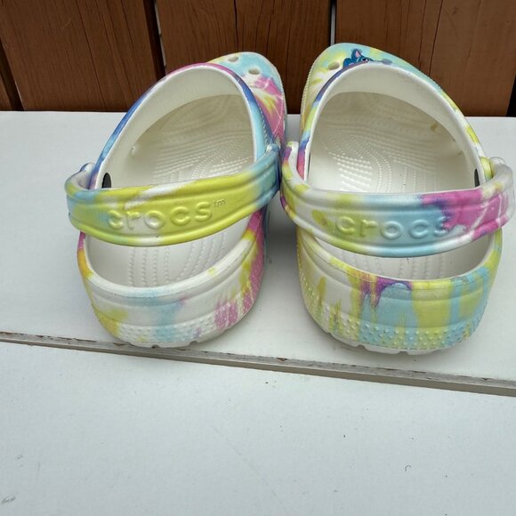 Crocs Classic Clog Tie-Dye Print J5 Kids Size - Picture 4 of 8